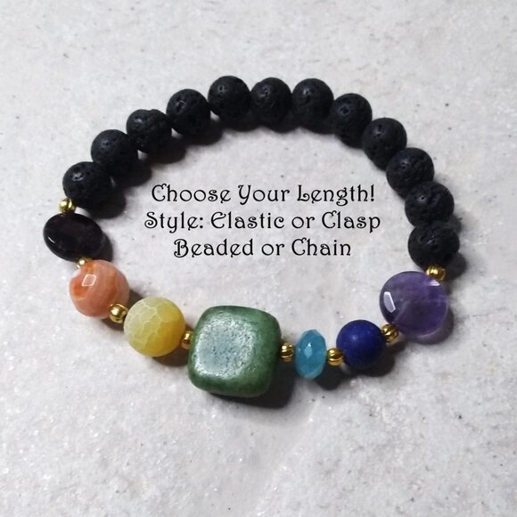 Custom Orders for Chakra Bracelets - Your Length + Style + Closures + Colors! - Picture 8 of 16